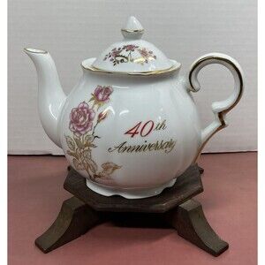 Romance Rose Collection Treasure Masters 40th Anniversary Tea Pot Made In Japan